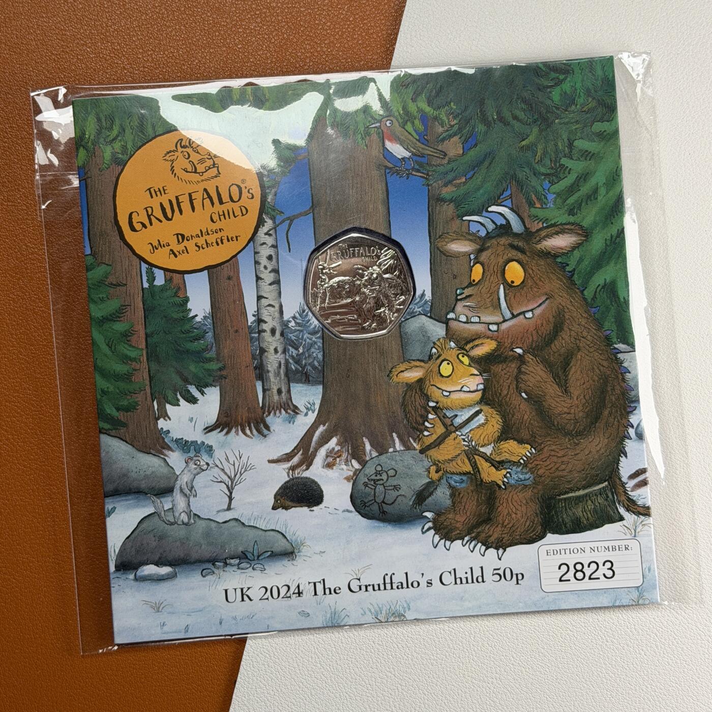 ＜星葵🌻钱币社＞硬币场·第71期·3月10日发货 英国2024年咕噜牛的孩子卡装50便士纪念币