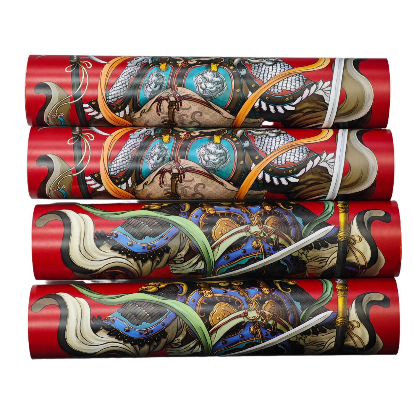 白泽拍卖卡牌手绘专场第33期（去岁千般皆如愿 今年万事定称心） 2025 独行正明 龙虎门神 4张 海报