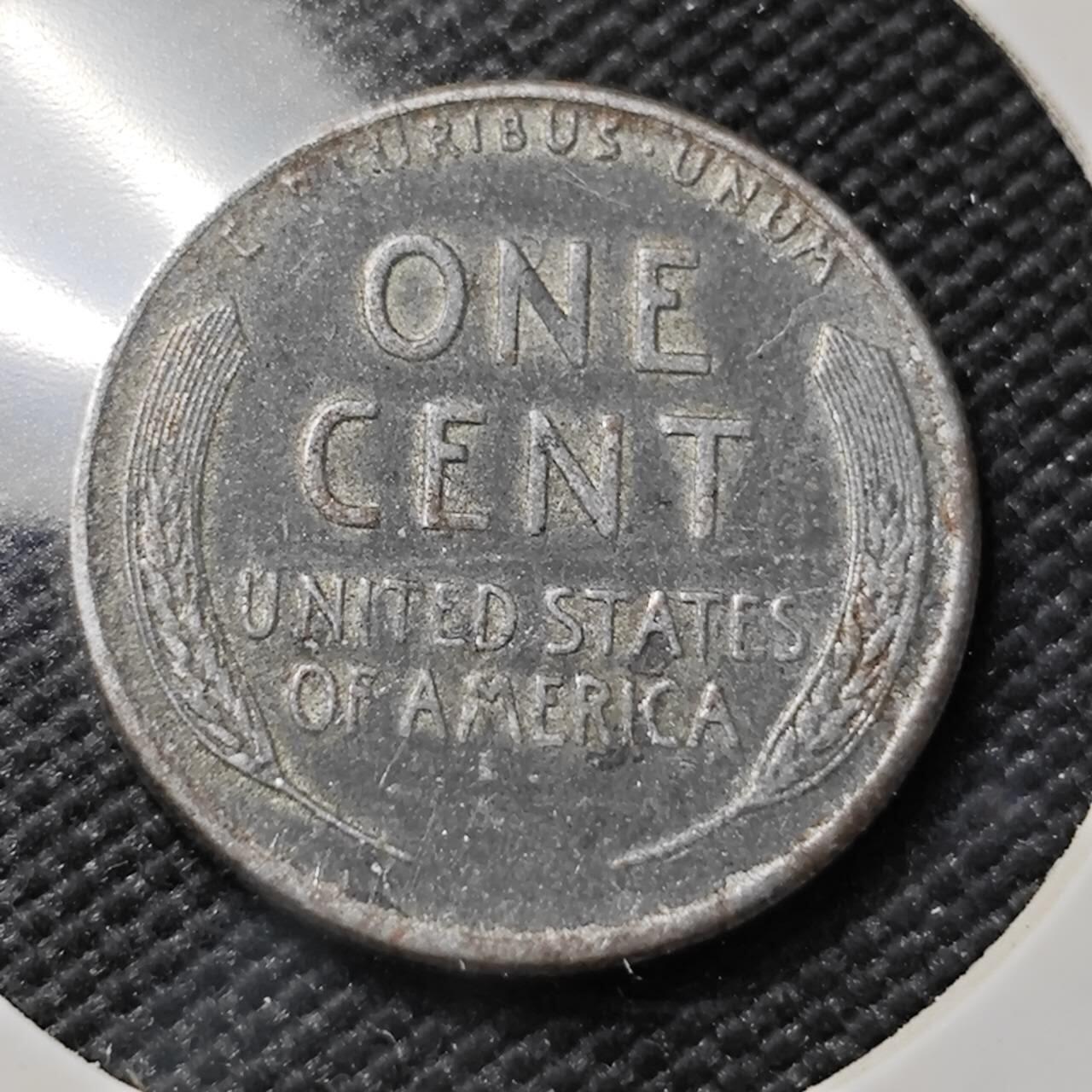 KK钱币收藏小铺   第402期 2月预留时间 周末发货  1943美国麦穗一分 铁币