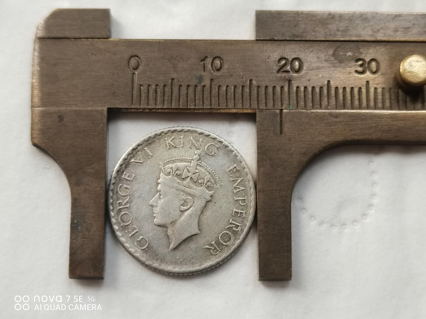 外国银币 40年印度1/4卢比银币