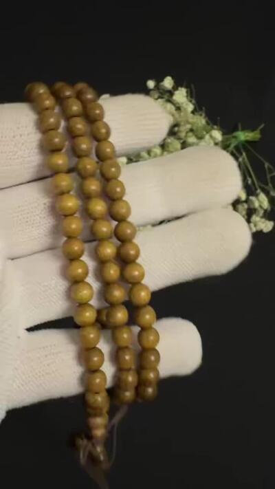 零元拍：金丝楠佛珠108长串，6MM，金丝果香满满