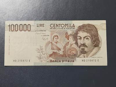 3月6号晚上8点 外国纸币自动截拍第35场 - 意大利100000签名1美品