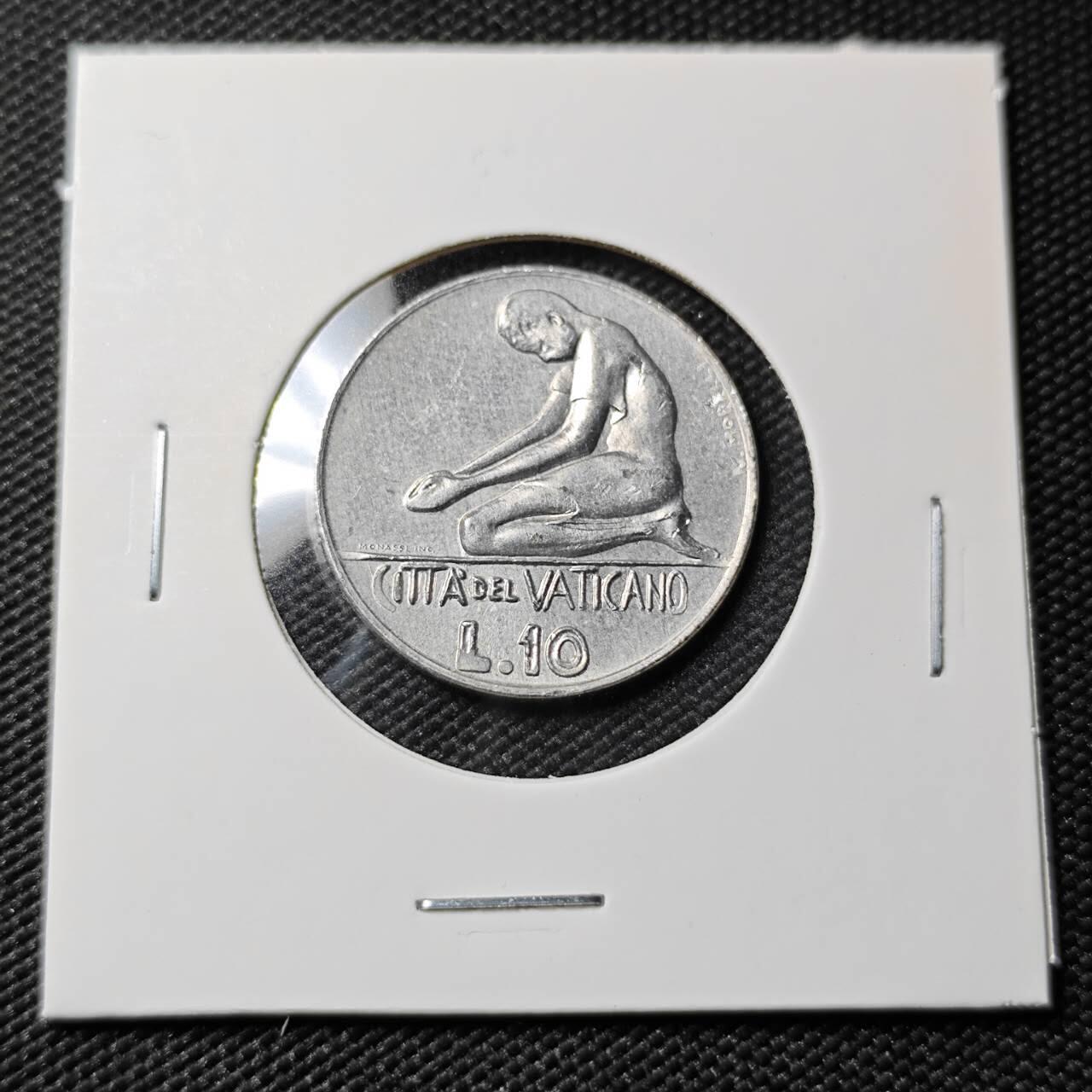 KK钱币收藏小铺   第402期 2月预留时间 周末发货  梵蒂冈10里拉