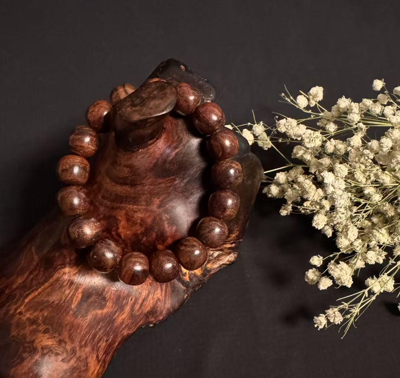 零元拍：海南黄花梨老型珠手串：11.5/10MM