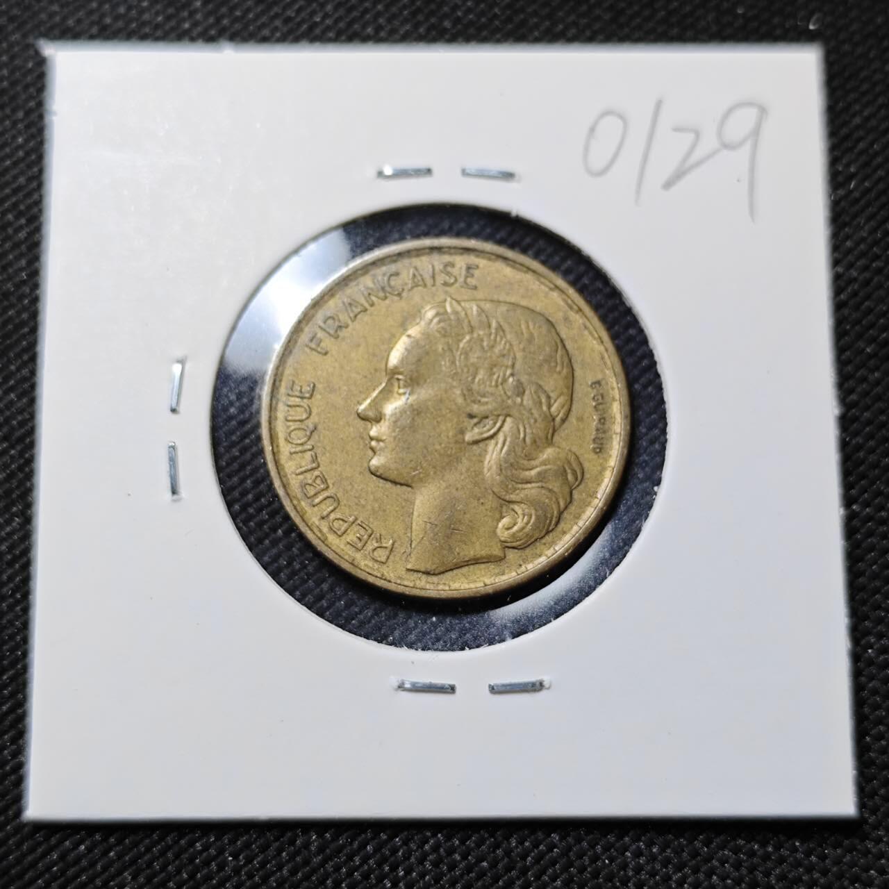 KK钱币收藏小铺   第401期 2月预留时间 周末发货  1953法国20法郎