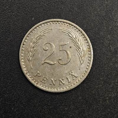 【淘币小摊】实时拍第八百七十七拍   散币场    每周一统一发货 - 芬兰1940年25芬妮镍币