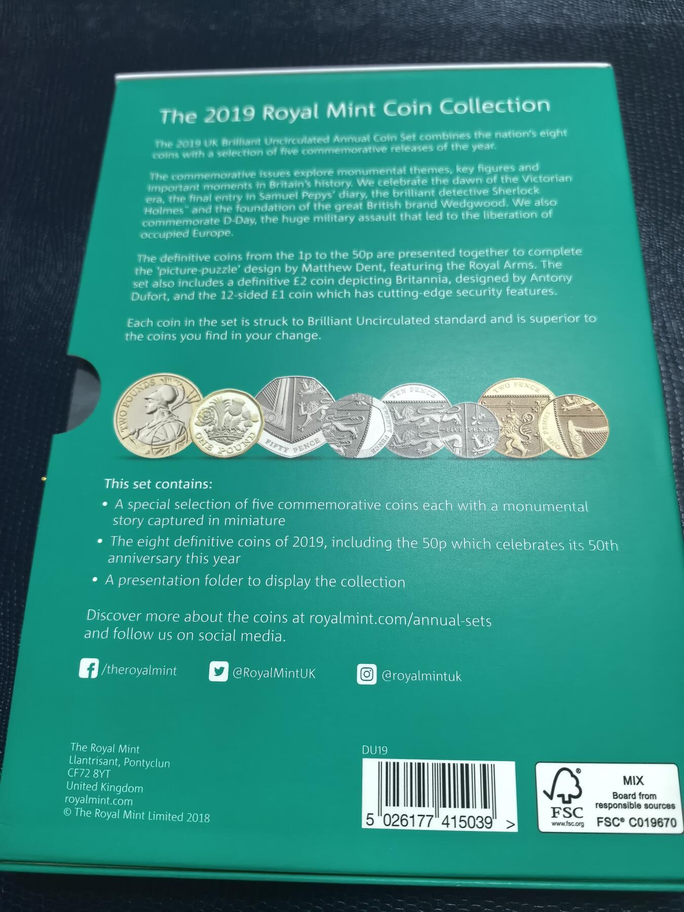 长老汇马年精选第七场拍卖 2019英国13枚普制套币卡装（1）