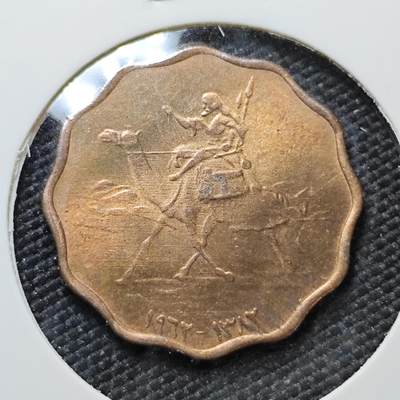 KK钱币收藏小铺   第401期 2月预留时间 周末发货 -  苏丹5米利姆铜币 好品