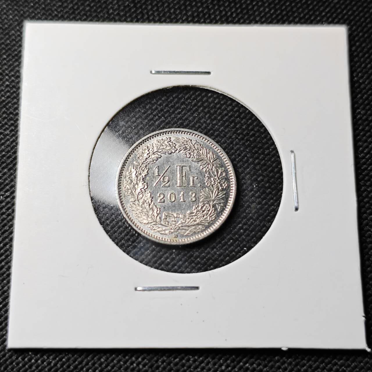 KK钱币收藏小铺   第401期 2月预留时间 周末发货  2013瑞士0.5法郎