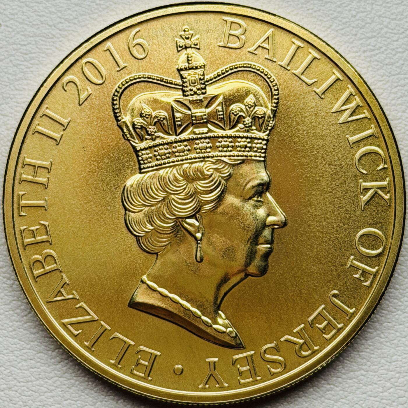 ＜星葵🌻钱币社＞硬币场·第71期·3月10日发货 泽西岛2016年女王90岁生日5镑克朗型纪念币