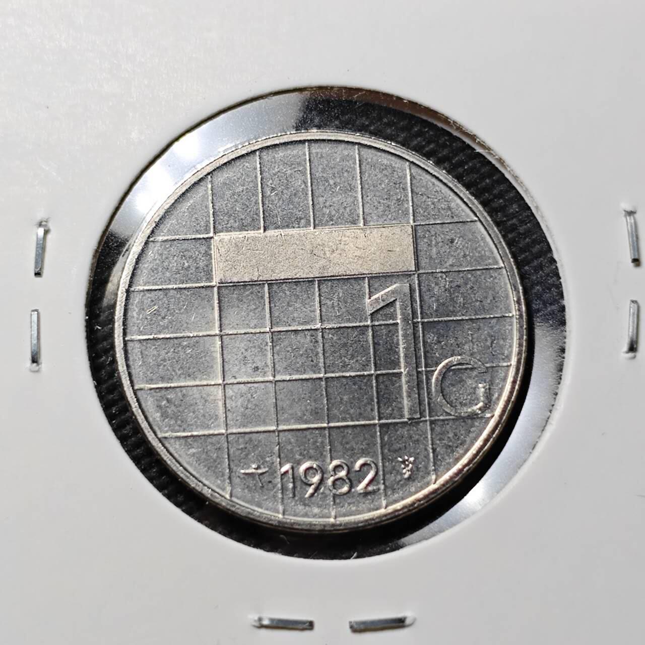 KK钱币收藏小铺   第401期 2月预留时间 周末发货  1982荷兰1盾 好品