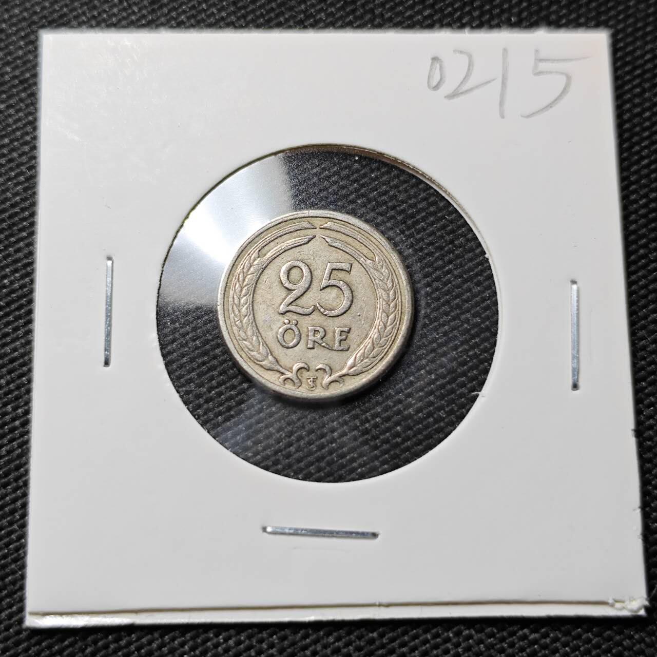 KK钱币收藏小铺   第402期 2月预留时间 周末发货  1946瑞典25分