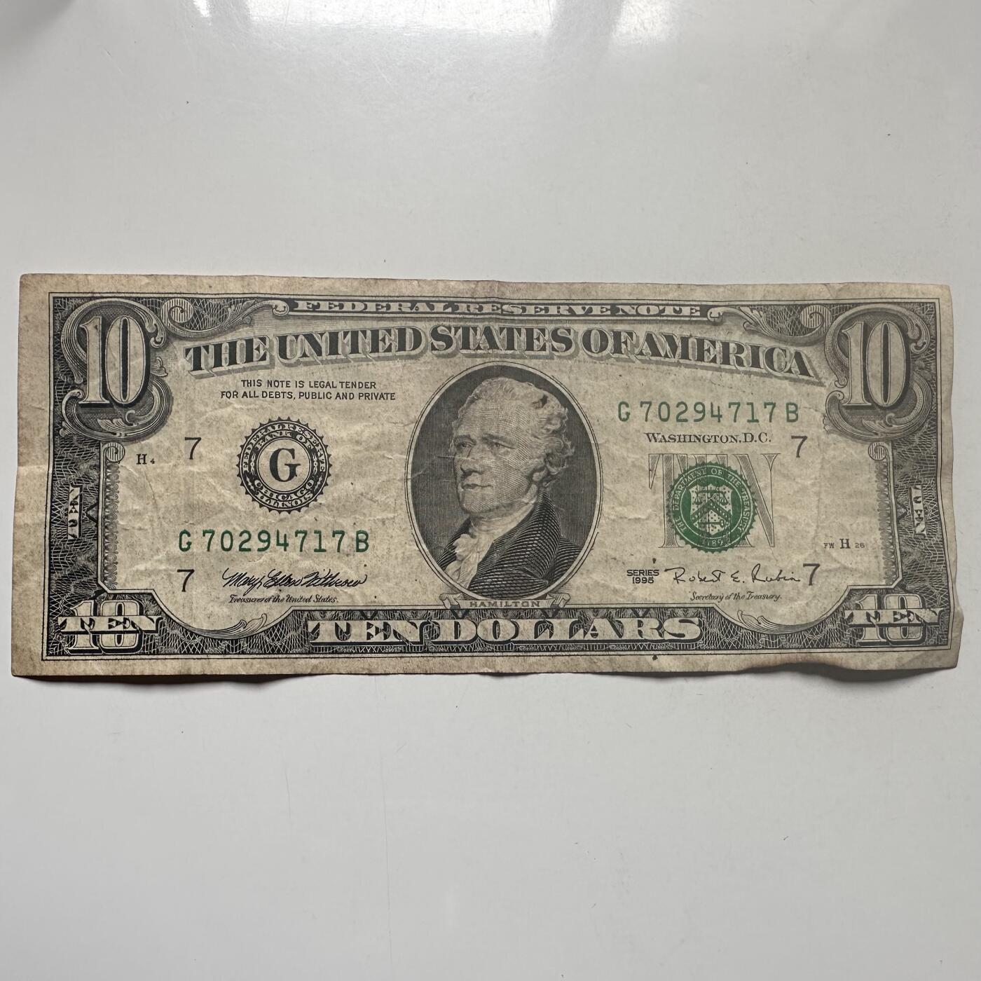 🌹外币初藏🌹🐯2026年第25场  每周二四六晚8️⃣点 接代拍 美国1995年10美元