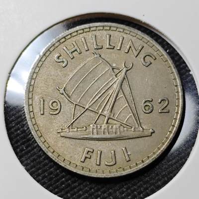 KK钱币收藏小铺   第402期 2月预留时间 周末发货 -  1962斐济1先令
