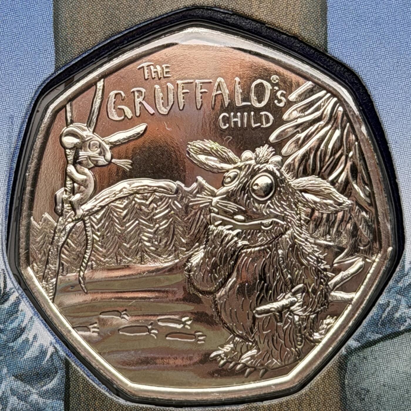 ＜星葵🌻钱币社＞硬币场·第71期·3月10日发货 英国2024年咕噜牛的孩子卡装50便士纪念币