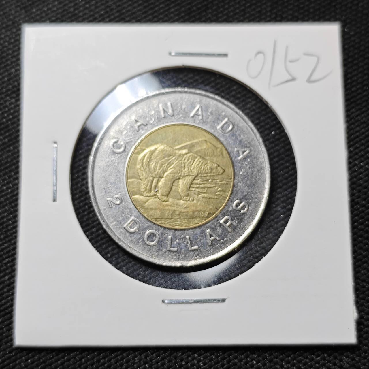 KK钱币收藏小铺   第401期 2月预留时间 周末发货  加拿大2元