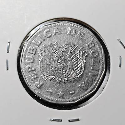 KK钱币收藏小铺   第402期 2月预留时间 周末发货 -  1991玻利维亚2玻利维亚诺