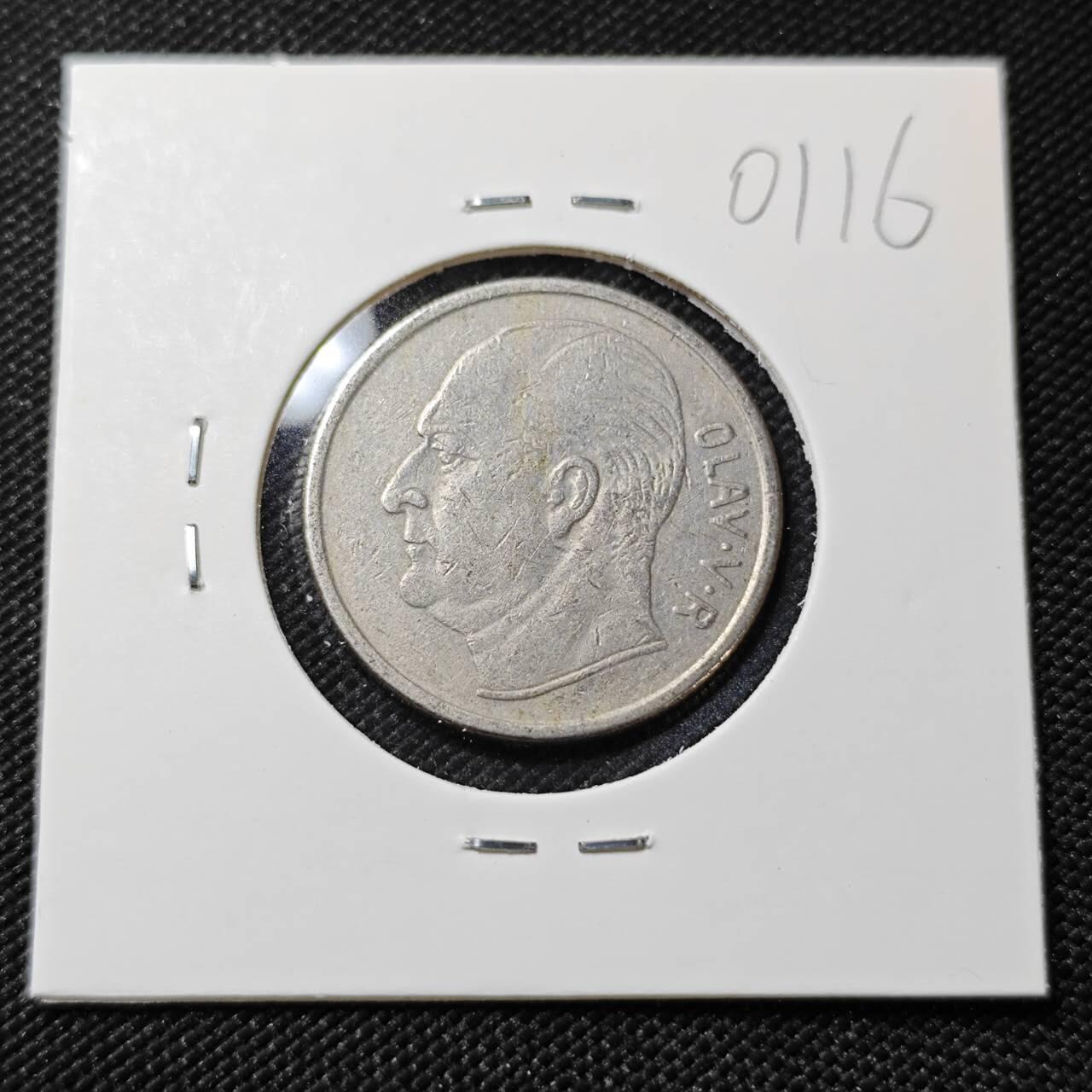 KK钱币收藏小铺   第401期 2月预留时间 周末发货  挪威1克朗 马