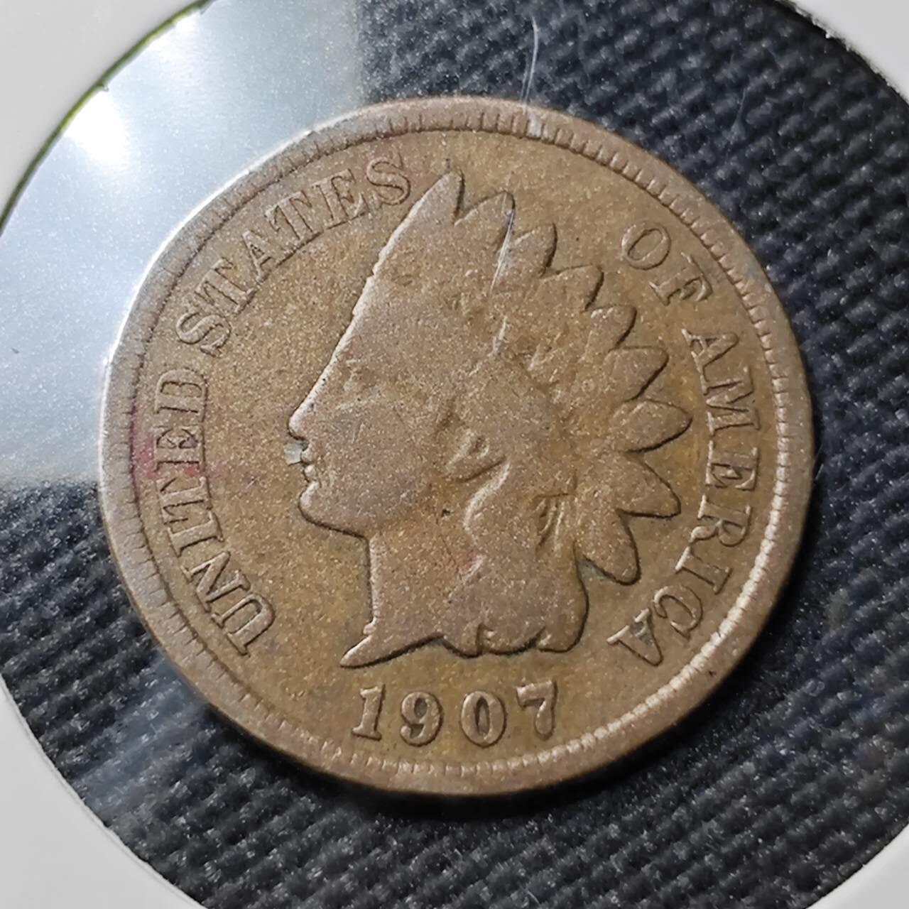 KK钱币收藏小铺   第401期 2月预留时间 周末发货  1907美国1分铜币