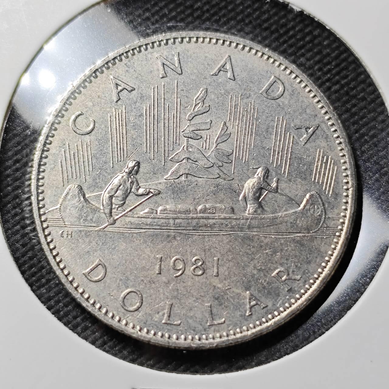 KK钱币收藏小铺   第401期 2月预留时间 周末发货  1981加拿大1元