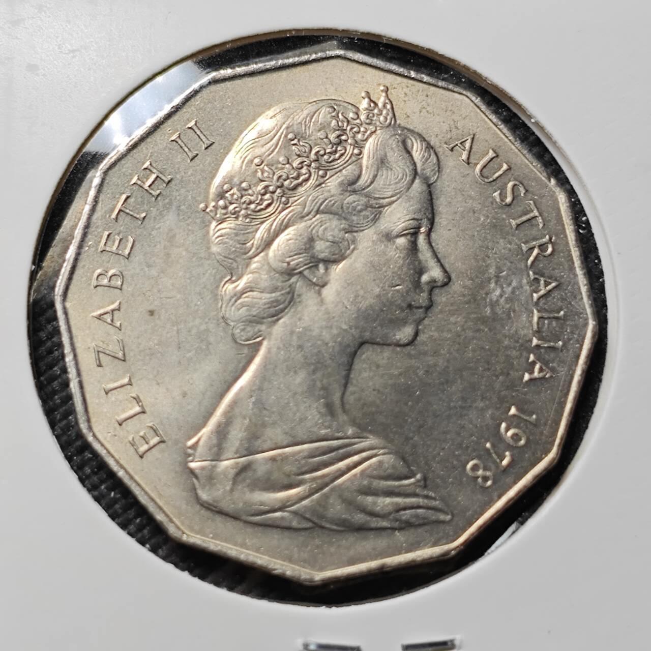 KK钱币收藏小铺   第401期 2月预留时间 周末发货  1978澳大利亚50分 好品