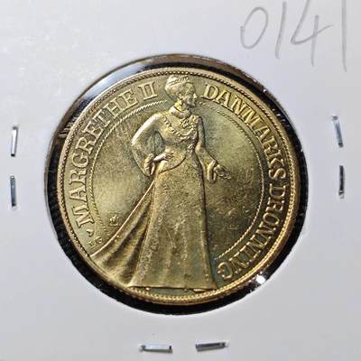 KK钱币收藏小铺   第401期 2月预留时间 周末发货 -  1997丹麦2克朗纪念币 好品