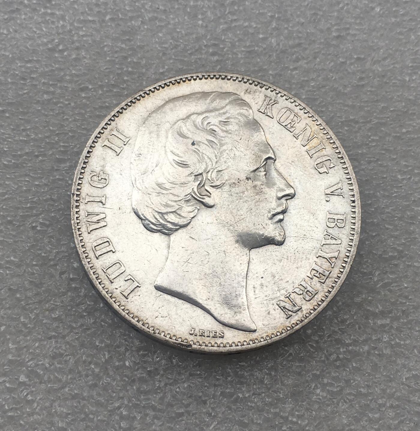 世界钱币专场拍卖 每周二开拍 1871年德国巴伐利亚普法战争胜利1泰勒银币