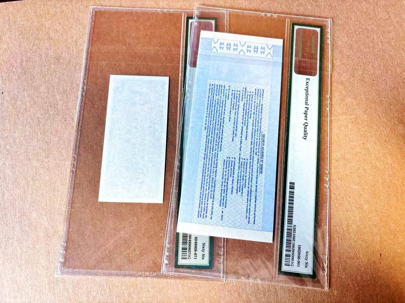  【Blue Auction】世界纸币精拍第791期——18级TOP拍卖/信誉/品质/专业/高效💫 【一组2张】阿根廷 1995年1比索 PMG66EPQ&香港 1961-65年5分 大冠女王 PMG66EPQ 