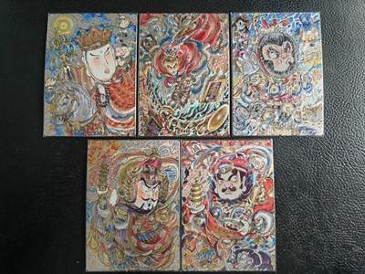 阳大大卡牌拍卖第103期（持续收拍品，周五晚上九点截拍，进群福利早知道） - 【裸卡】卡德曼 山丘 西游系列 折光粗闪5张