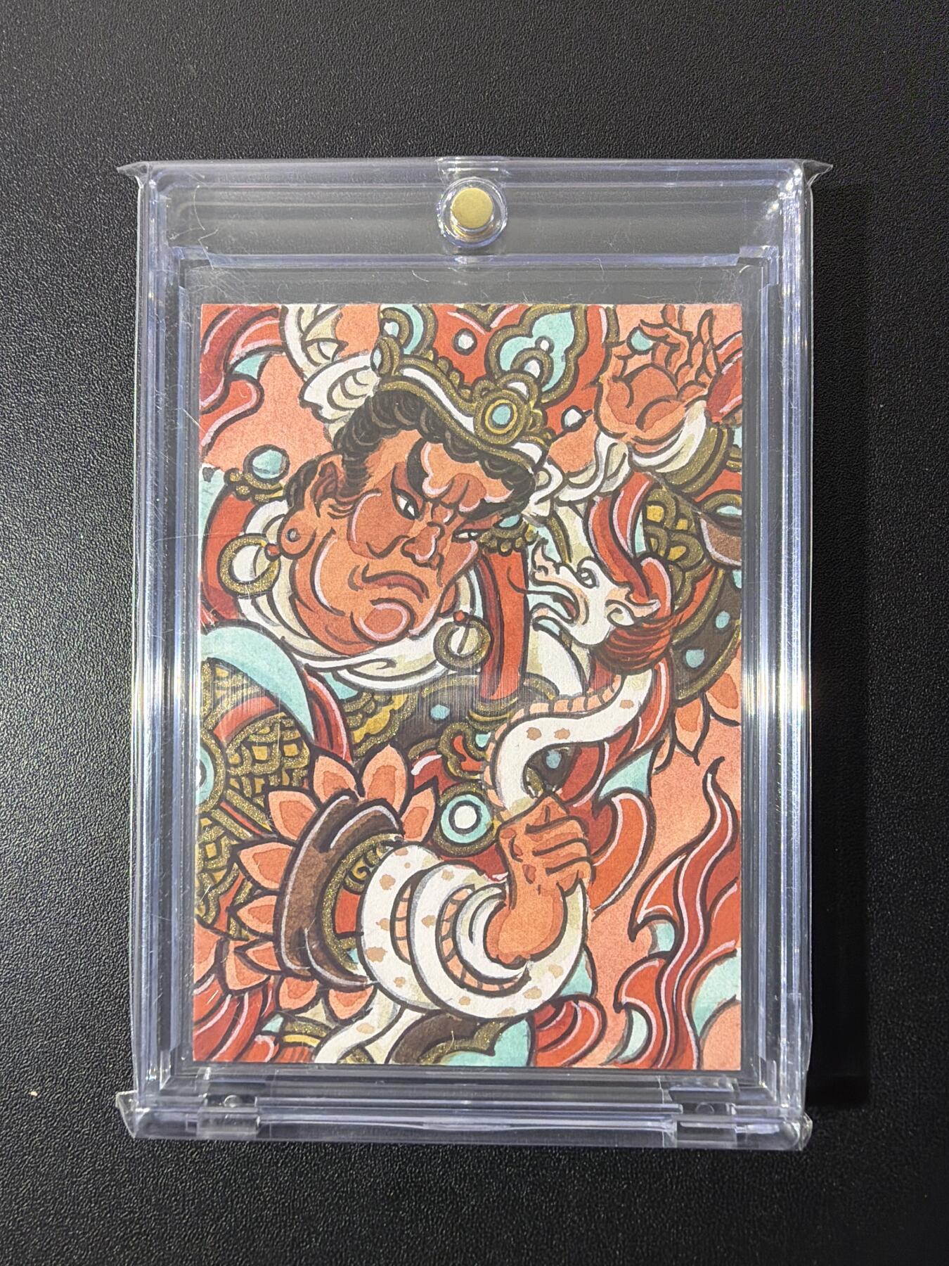 NO.26 好又多金牌大场，夯爆了的马年开门红！每周一站式配齐，方便凑单！（周6晚9点截拍，卖家免费送拍！） 【1/1手绘卡】赵洛严老师手绘卡原稿 广目天王【西方广目妙观察，慧眼通天察万家】