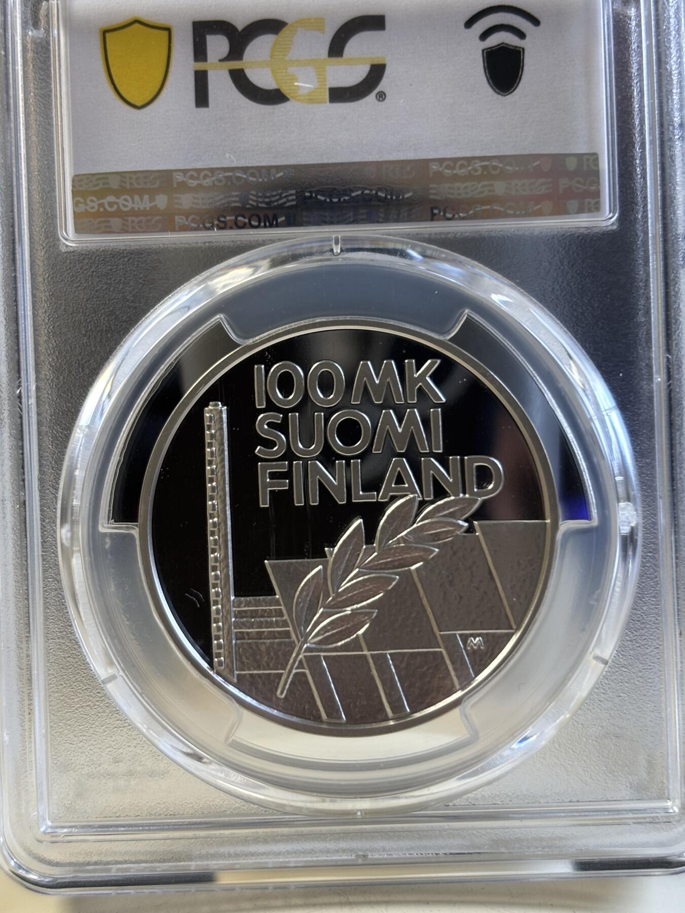 第193期拍卖 芬兰1994年欧洲田径锦标赛-赛跑精制版银币PCGS-PR69,925银，24克，