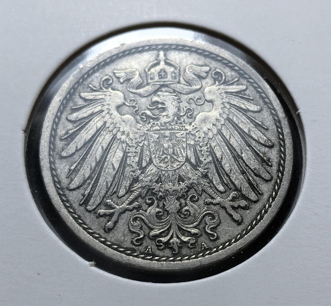 外国优质老铜币银币苏联纪念章，每周六晚九点倒数截拍，满百包邮可寄存，持续收拍 德意志帝国1913年10芬尼A版，由德累斯顿造币厂铸造。币面 “DEUTSCHES REICH” 与帝国鹰徽，属 1871 年统一后德国金马克体系，流通至一战后魏玛共和国时期。