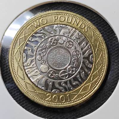 KK钱币收藏小铺  第396期  2月预留时间 周末发货 -  2001英国2镑 好品