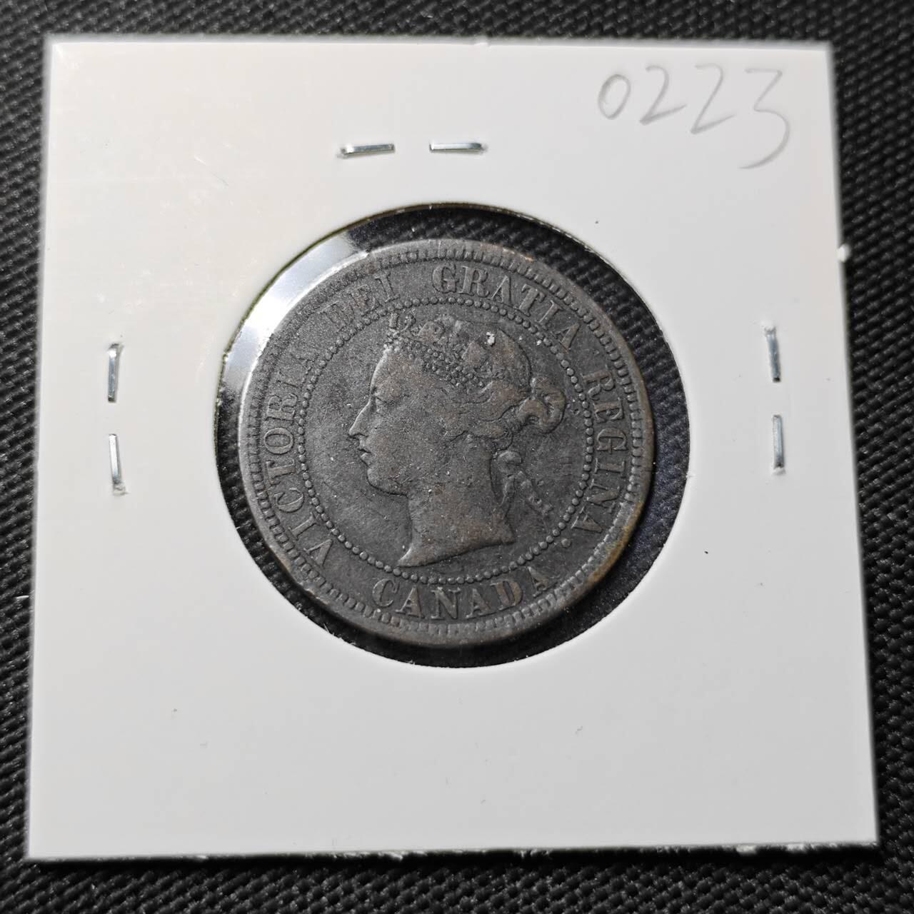 KK钱币收藏小铺   第402期 2月预留时间 周末发货  1881加拿大1分铜币