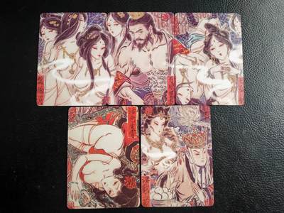 阳大大卡牌拍卖第103期（持续收拍品，周五晚上九点截拍，进群福利早知道） - 燎原卡牌 彫仙《列仙卷》中卷 淫戏唐僧+盘丝三联3张+活色生香 5张一套