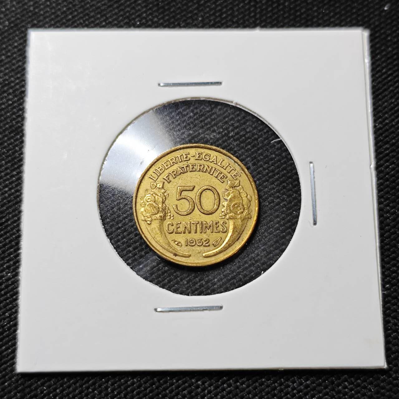 KK钱币收藏小铺   第401期 2月预留时间 周末发货  1932法国50分
