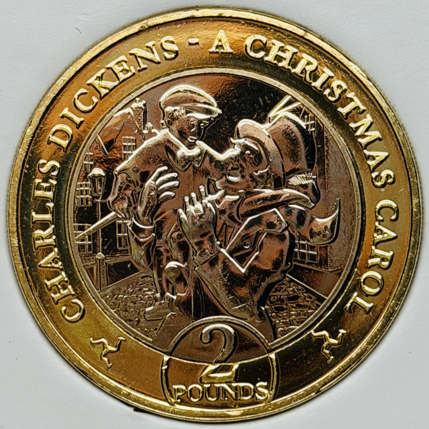 ＜星葵🌻钱币社＞硬币场·第71期·3月10日发货 马恩岛2020年圣诞颂歌· 小吝啬鬼斯克鲁奇和蒂姆2镑双金属纪念币