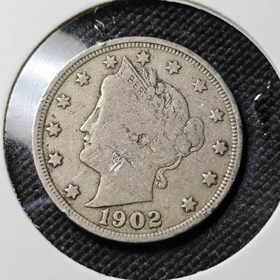 KK钱币收藏小铺   第401期 2月预留时间 周末发货 -  1902美国5分