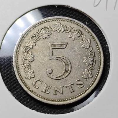 KK钱币收藏小铺   第401期 2月预留时间 周末发货 -  1972马耳他5分