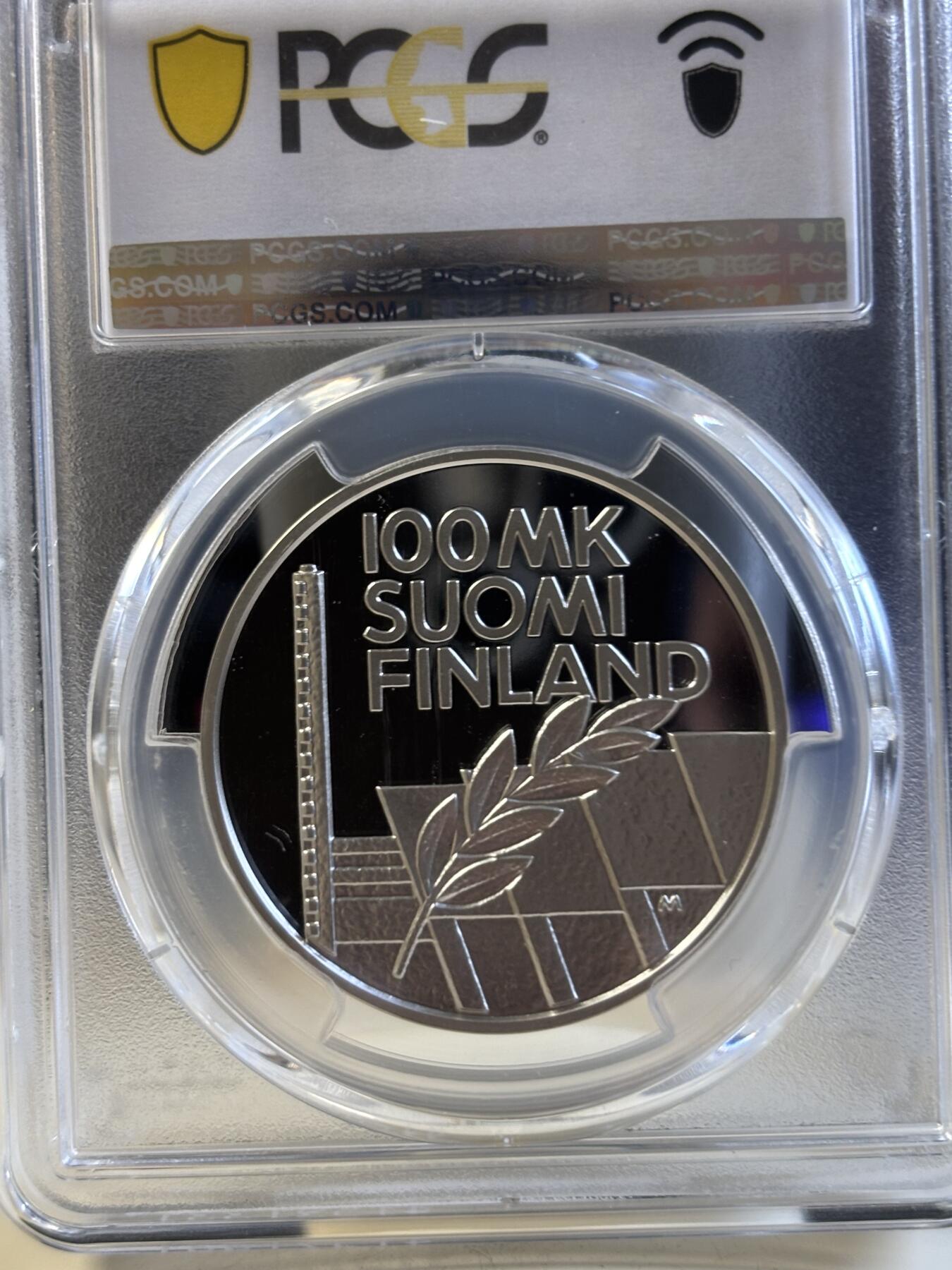 第193期拍卖 芬兰1994年欧洲田径锦标赛-赛跑精制版银币PCGS-PR69,925银，24克，