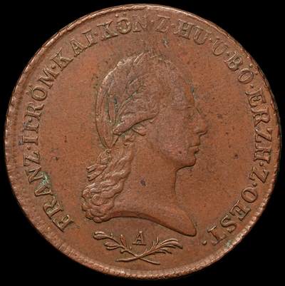 修遠堂世界钱币第106期，请看参拍说明 - 1800年神圣罗马帝国-奥地利6克鲁泽铜币 A厂铭