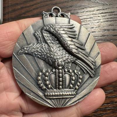 蒂克钱币-第59场 日本企业章 徽章拍卖 - 日本 鹰图案 纪念章 58mm 148g