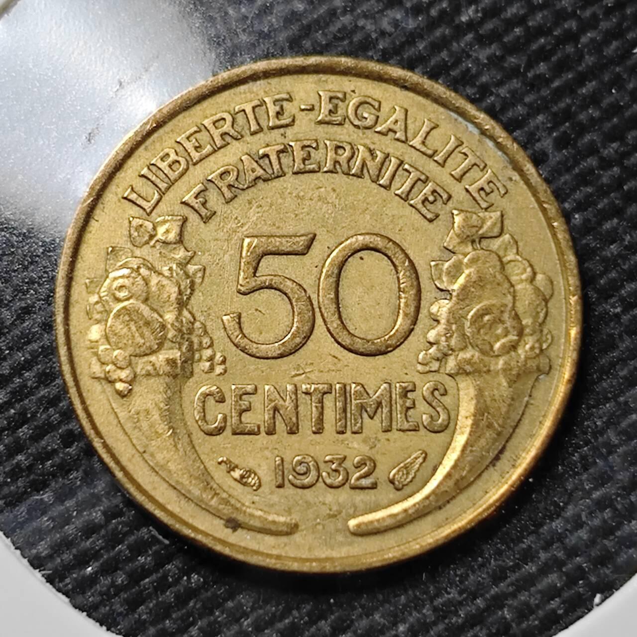 KK钱币收藏小铺   第401期 2月预留时间 周末发货  1932法国50分
