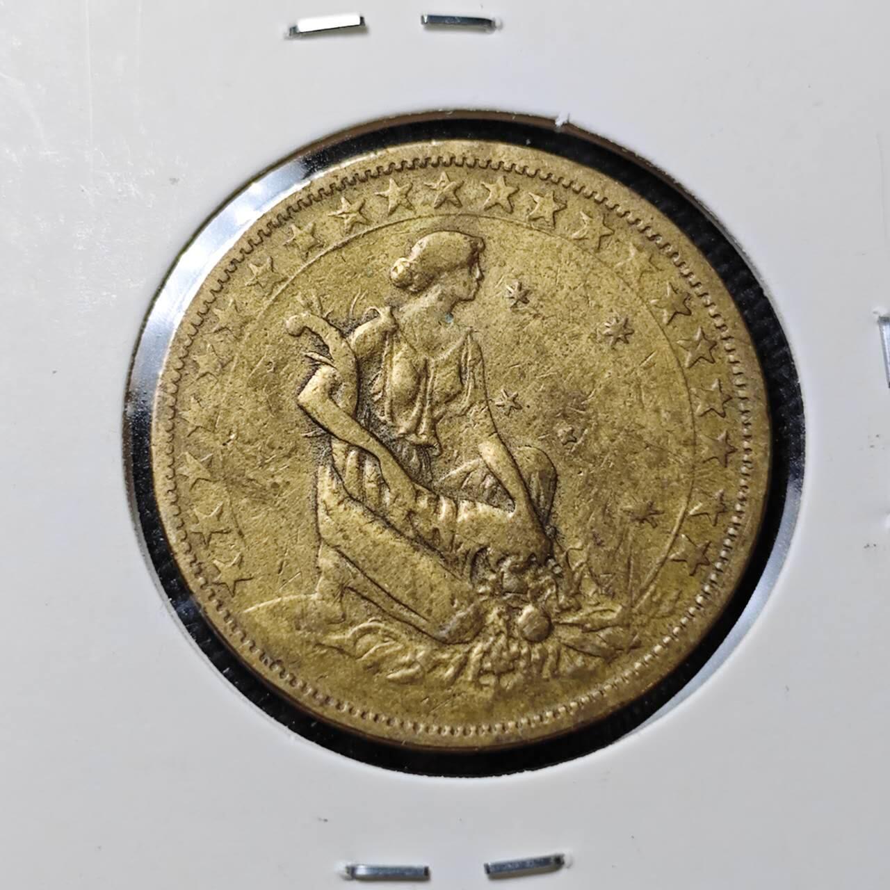 KK钱币收藏小铺   第401期 2月预留时间 周末发货  1927巴西1000瑞斯铜币