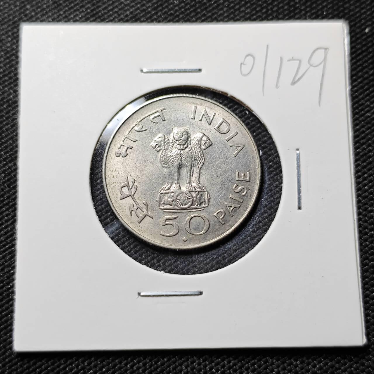 KK钱币收藏小铺   第401期 2月预留时间 周末发货  1948印度50派沙纪念币 甘地