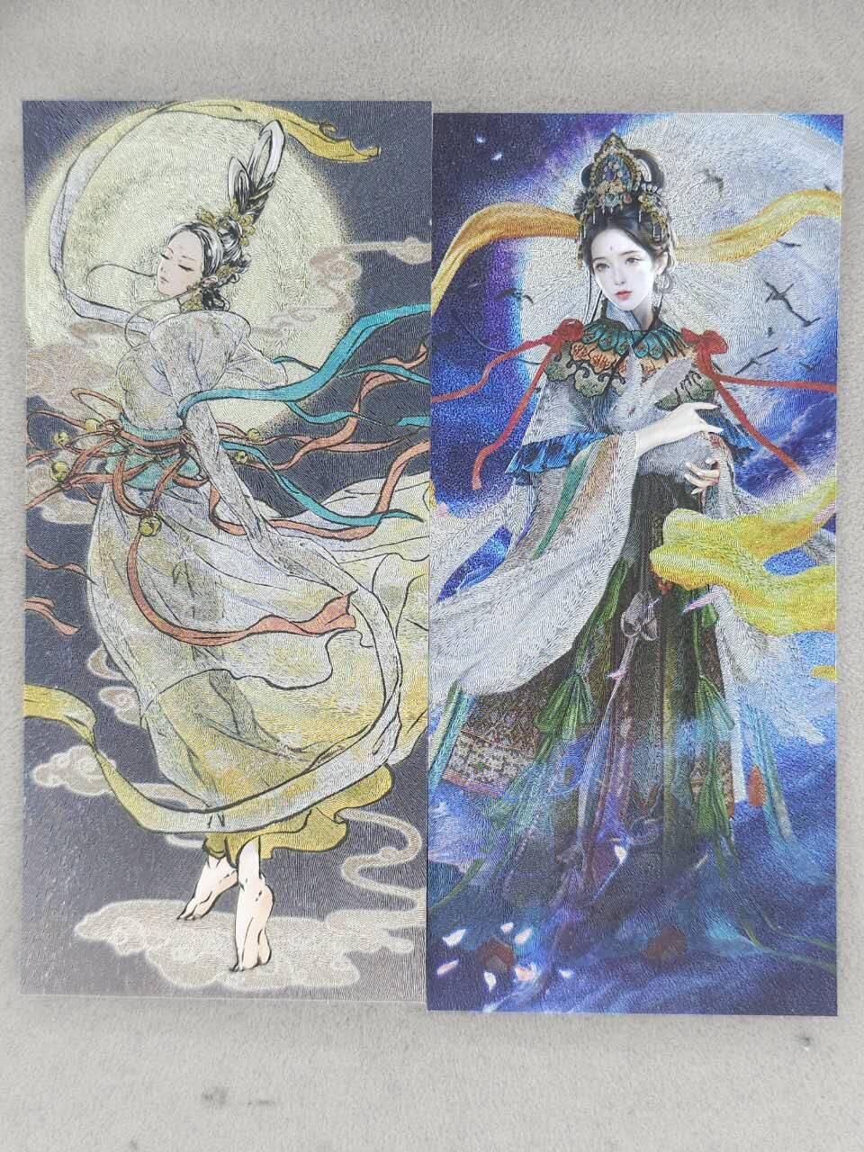 满赠PR！！龙虎卡牌-七七场（满200元包邮，无佣金，每周六结拍，欢迎送拍） 粗闪书签2张 橙卡文化 胡子怪兽嫦娥&哔哔嫦娥