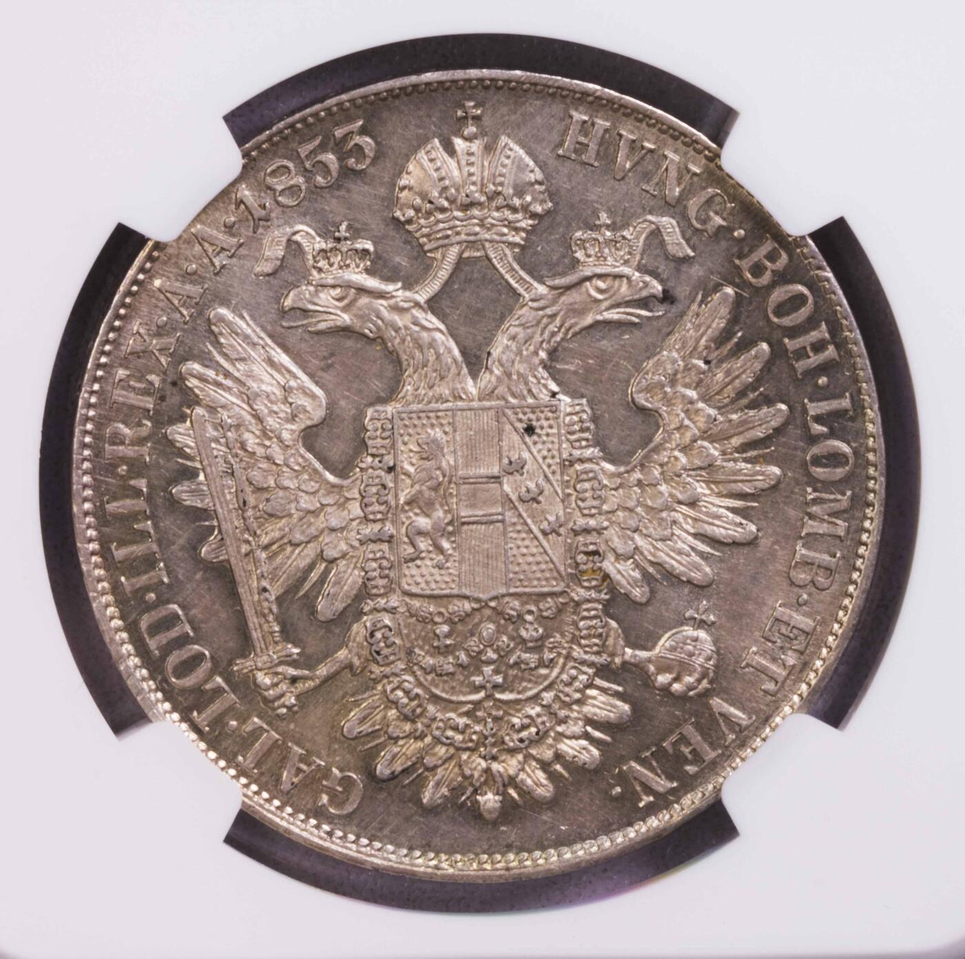 NGC-MS62 1853奥地利弗朗茨约瑟夫1泰勒大银币