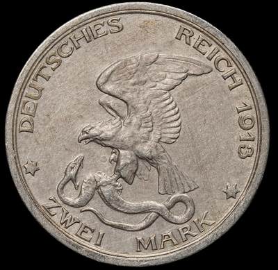 修遠堂世界钱币第106期，请看参拍说明 - 1913年普鲁士战胜拿破仑百年纪念2马克银币