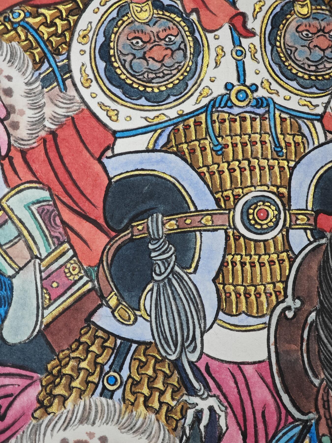 白泽拍卖卡牌手绘专场第33期（去岁千般皆如愿 今年万事定称心） 2025 冯涛手绘画 狗-扈三娘 尺寸：30cm*41.5cm  冯涛亲签