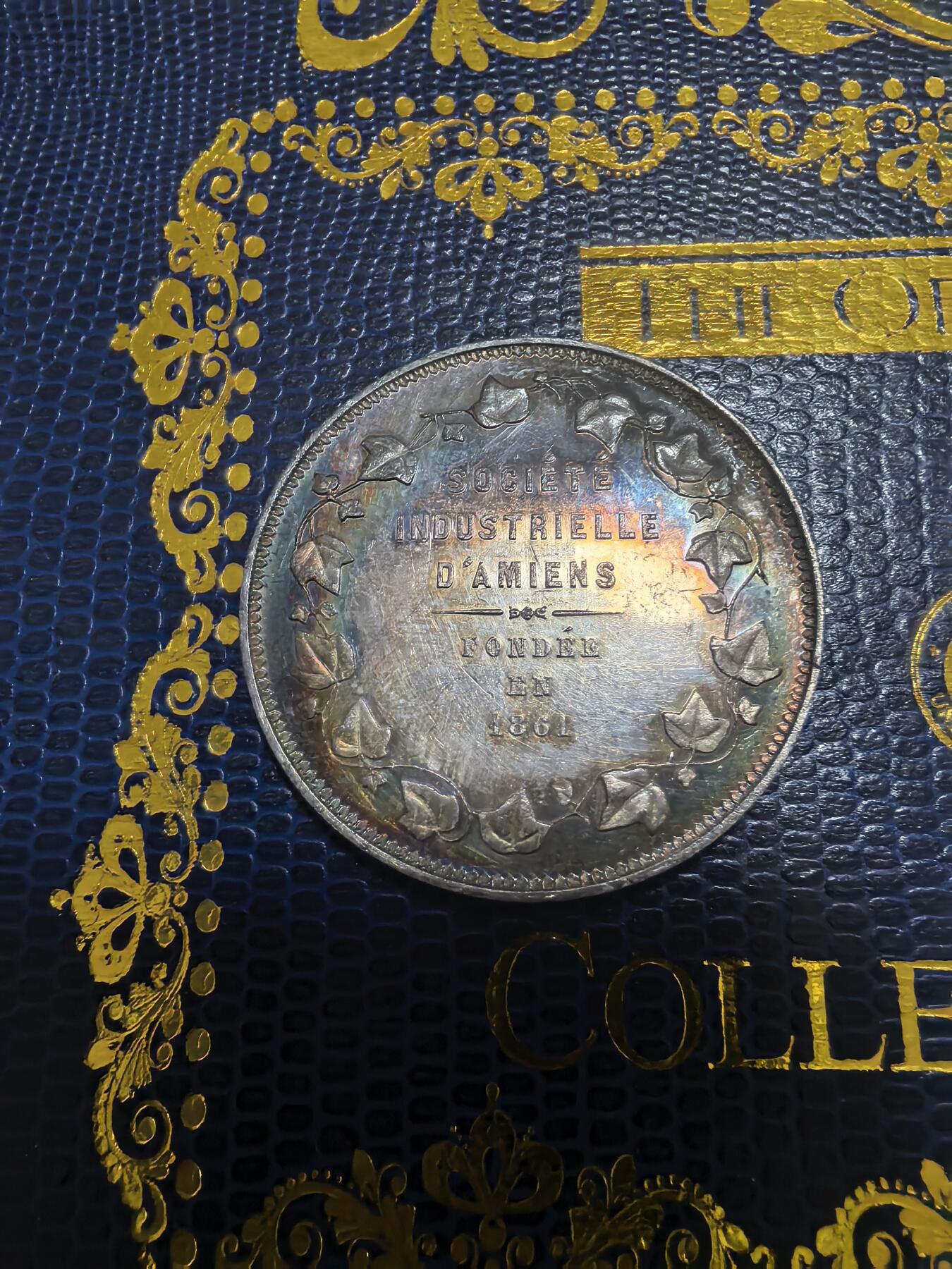 长老汇马年精选第七场拍卖 1861法国银章，18,8克，36MM，环彩